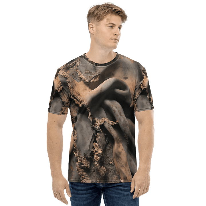 Worn Canvas Texture Tee - Distressed Vintage Style product image (2)