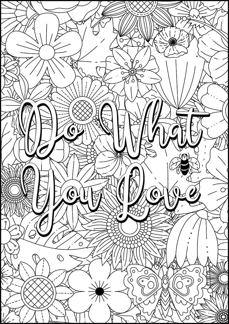 Positively Flowers Coloring Book Pages for Adults & Teens | Relaxation | Adult Flower Coloring Pages | Gift Idea for Mom | product image (2)