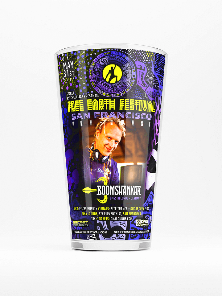 Free Earth Festival: San Francisco Pre-Event Shaker Pint Glass product image (1)