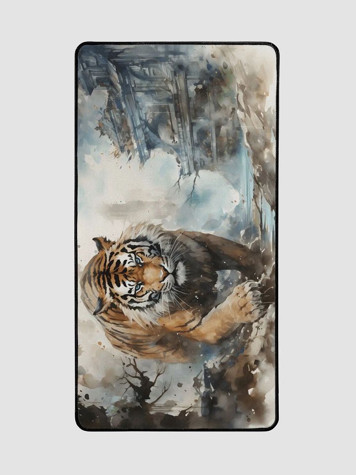 Tiger Watercolor Paint Desk Mat product image (2)