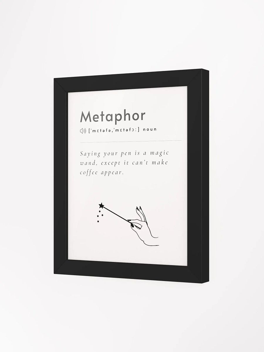 Metaphor Funny Definition Framed Matte Poster product image (4)