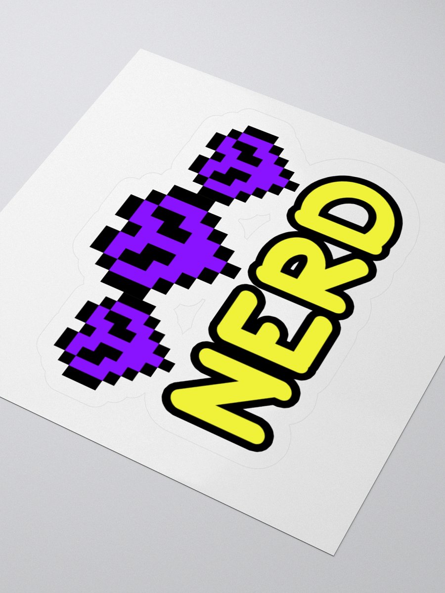 Hardcore Nerd vinyl sticker product image (3)
