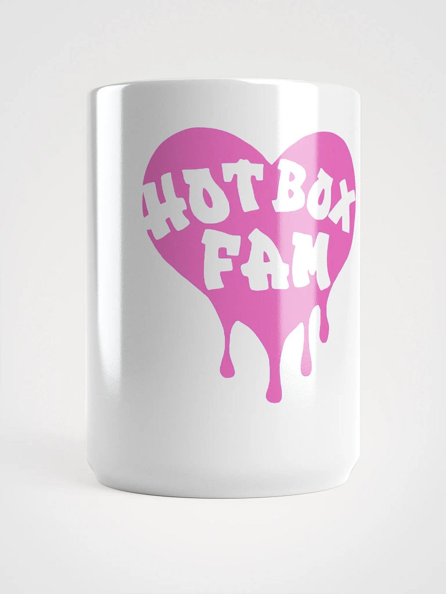 HOT BOX FAM TRANSPARENT BUBBLE GUM PINK LOGO COFFEE MUG product image (5)