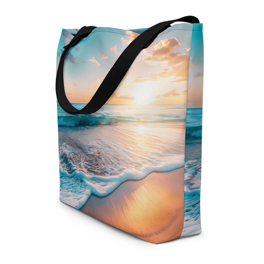 Tote Bag: Beach Sunset Ocean Waves Turquoise Ocean Scenic Design product image (4)