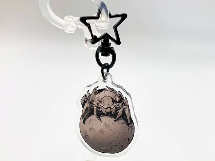 Acrylic Spider Moon Keychain product image (2)