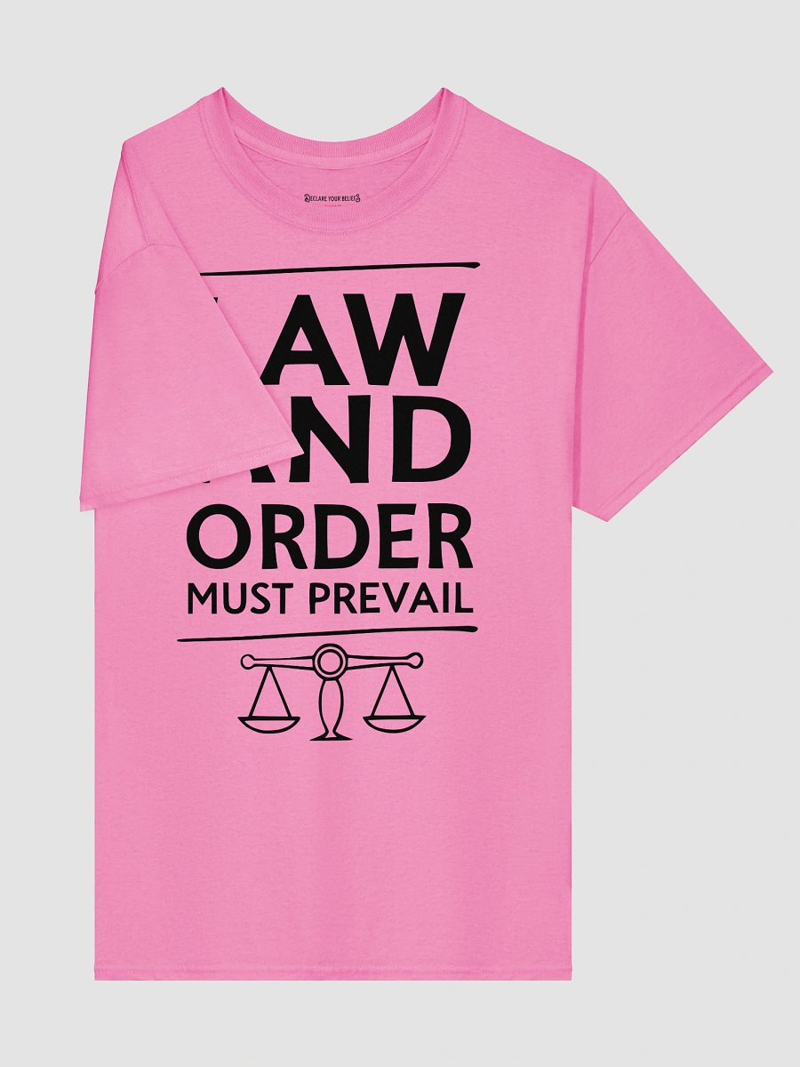 "Law & Order Must Prevail" Essential Truth Tee - Black Ink product image (4)