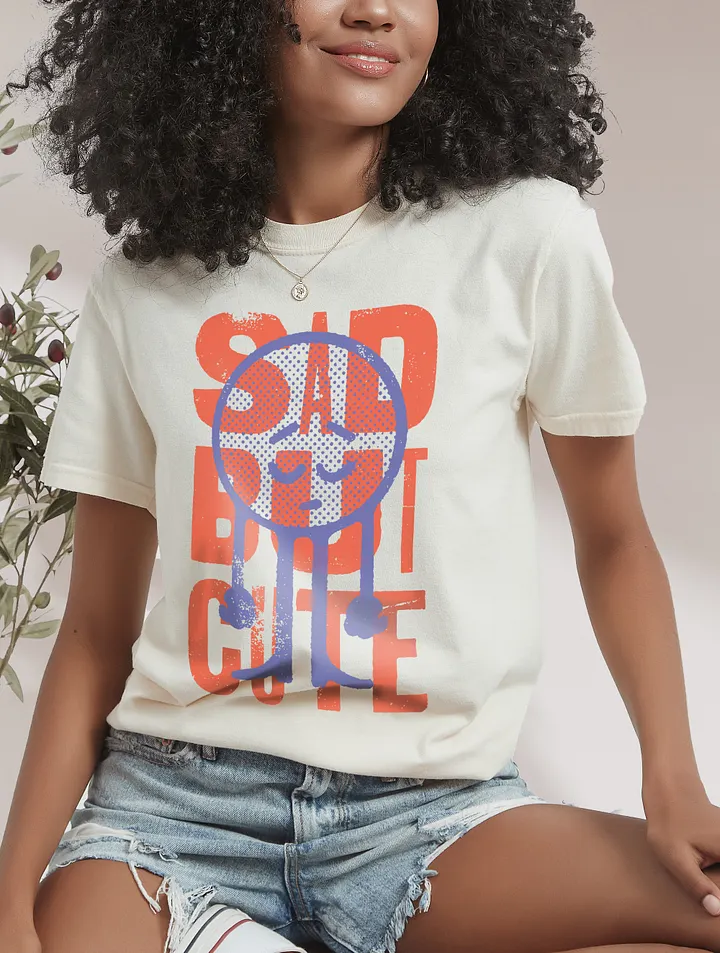 Sad but Cute (Sad but True) | Funny Pun Irony Retro-Style Hipster T-Shirt of a Sad Mascot product image (15)
