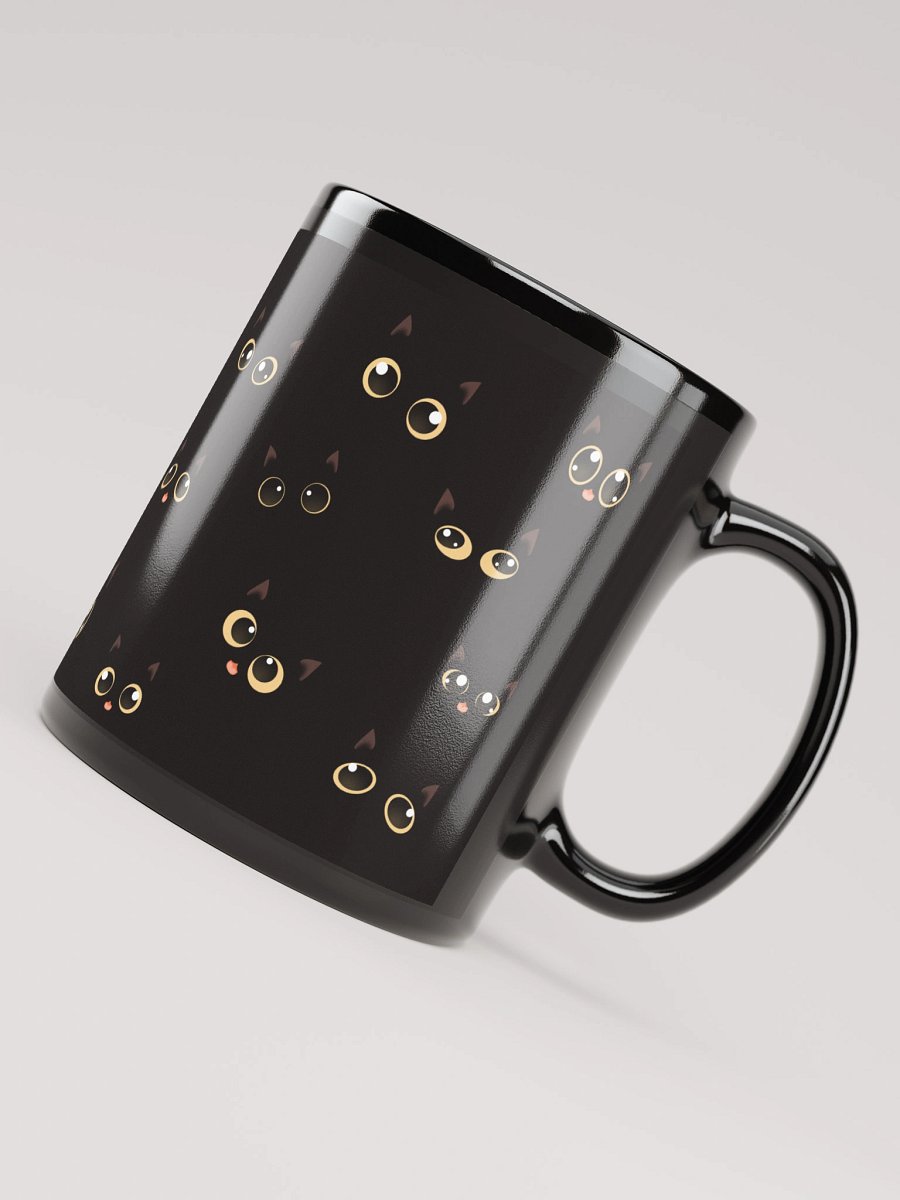 Black Cat Faces (Yellow Eyes) Mug product image (4)