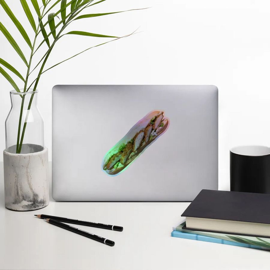 Chicken Fillet Roll Holographic Sticker product image (3)