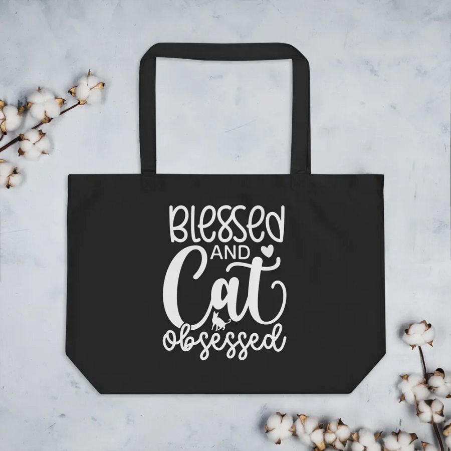 Blessed And Cat Obsessed Bag product image (7)
