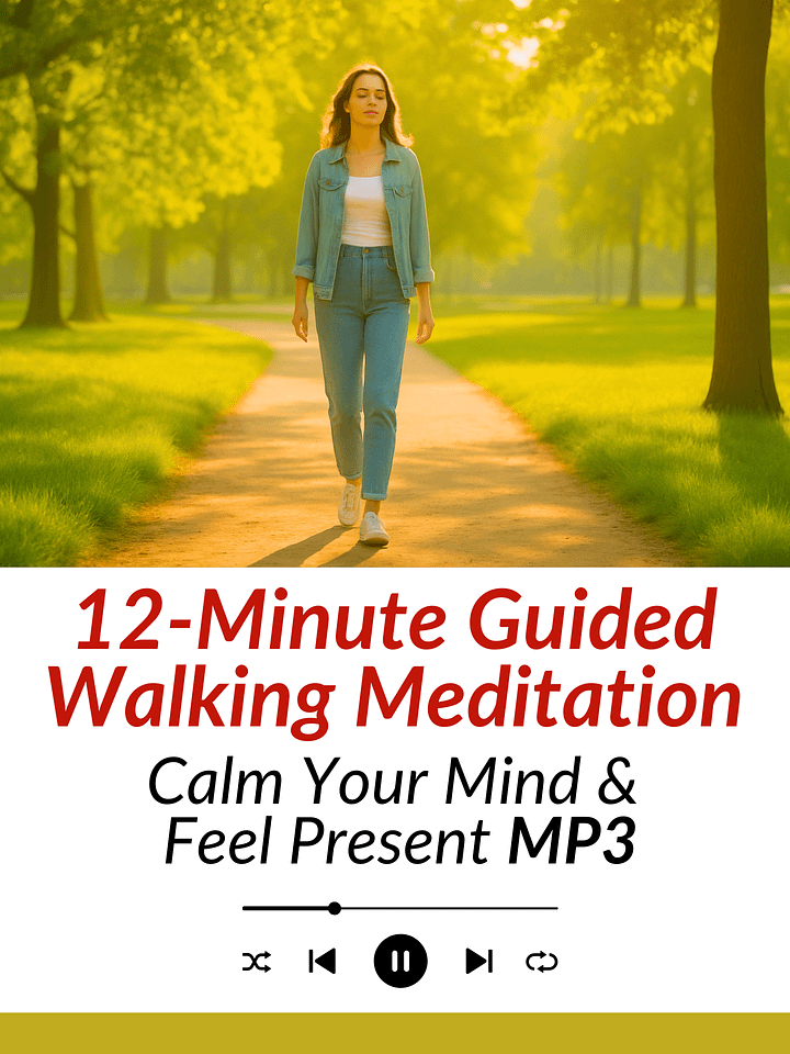 12-Minute Mindful Walking Meditation to Calm Your Mind & Feel Present | MP3 Audio Download product image (1)