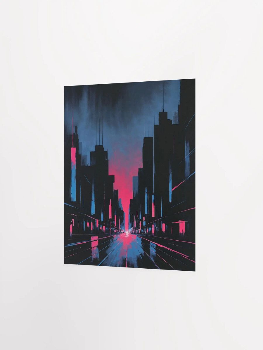 Crimson Nights Cityscape Poster product image (9)
