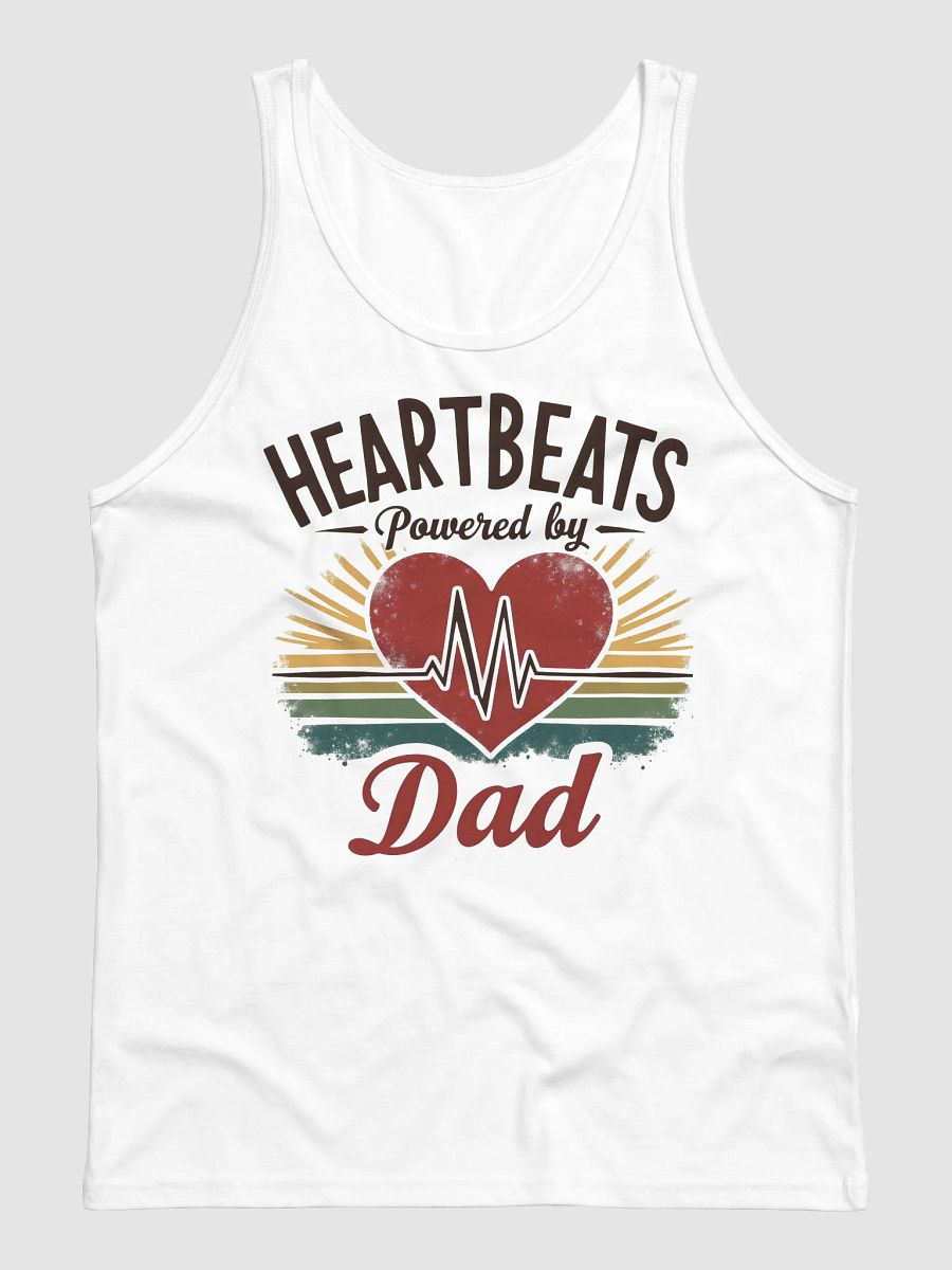 stethoscope heart shape, ekg Heartbeats Powered by Dad Jersey Tank product image (3)