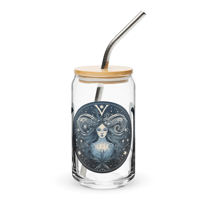 Virgo Zodiac Glass Can Sipper product image (2)