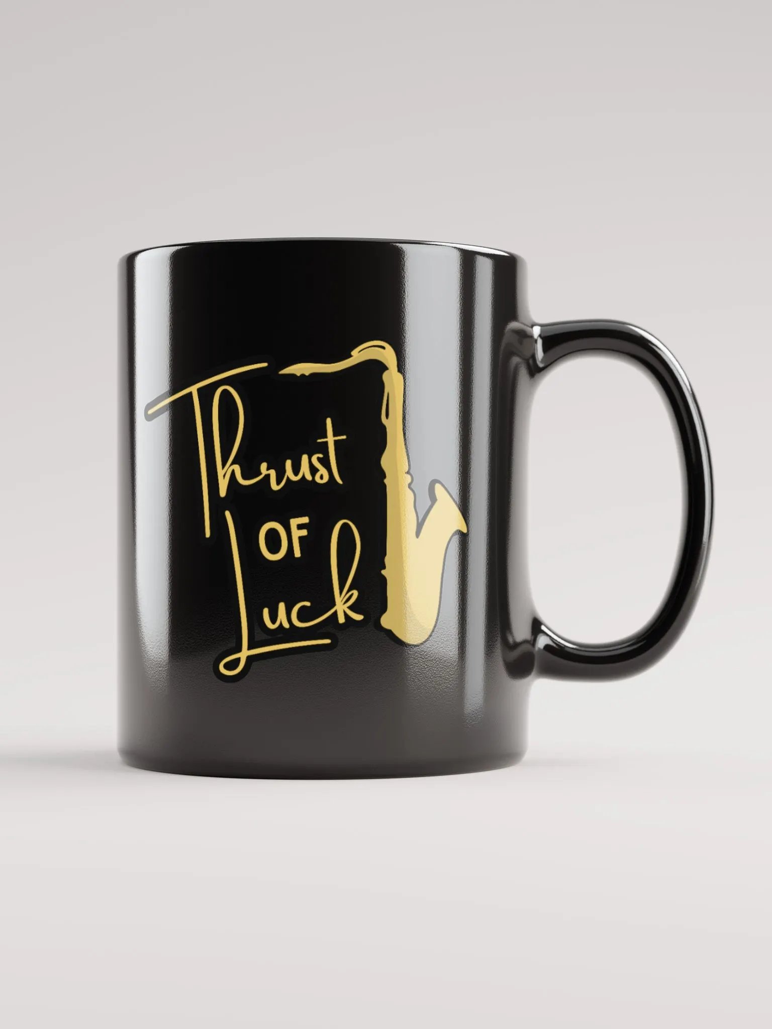 Thrust of Luck Black Glossy Mug product image (11)