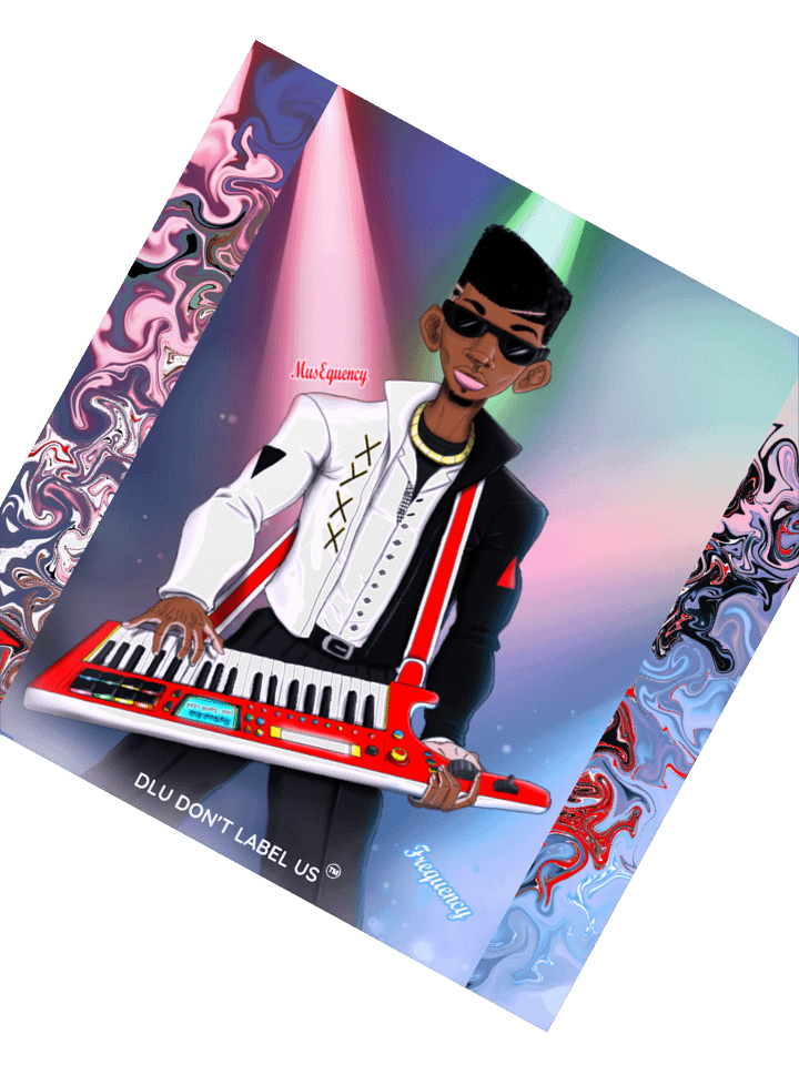DLU DON’T LABEL US™ Retro Keytar Player Sticker Set product image (6)