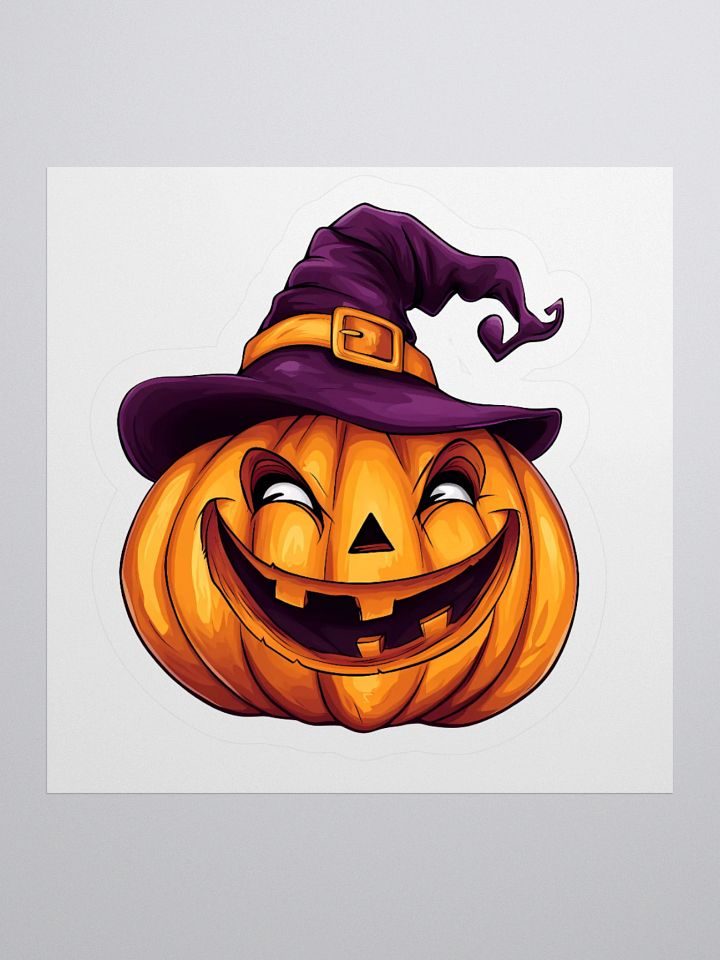 Smiling Witch Jack-o-Lantern Sticker product image (1)