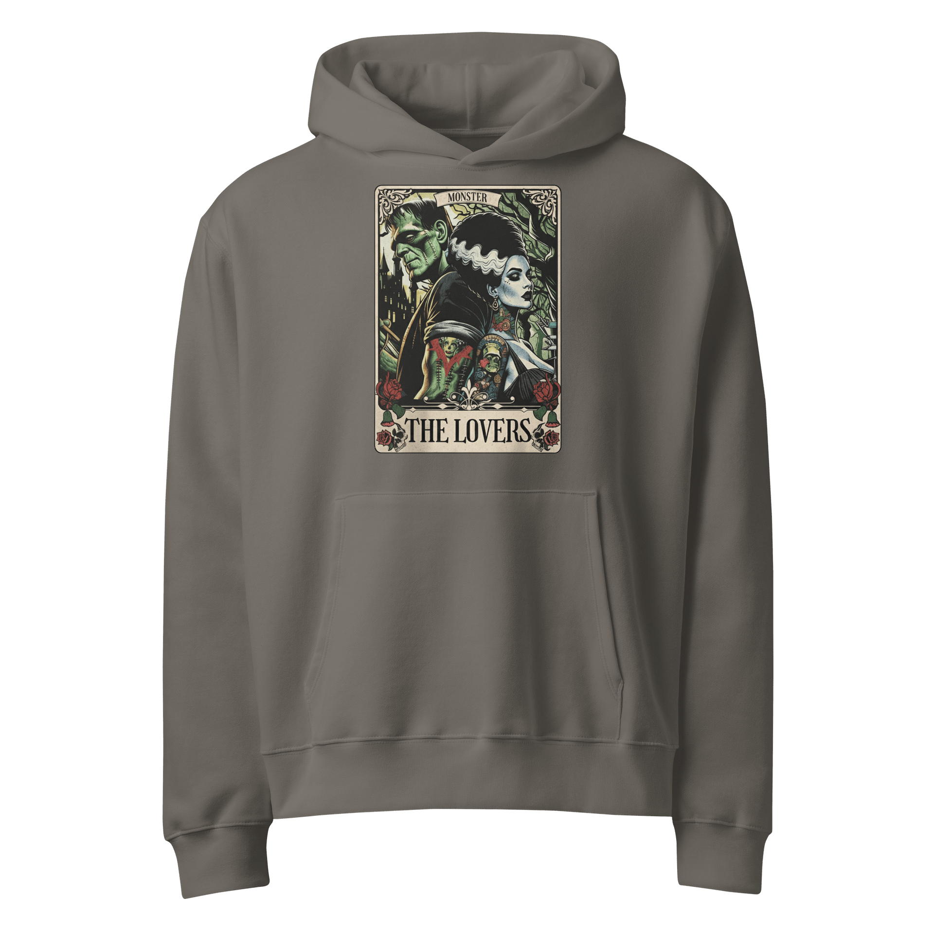 The Monster Frankenstein And Bride The Lovers Tarot Card Hoodie product image (6)