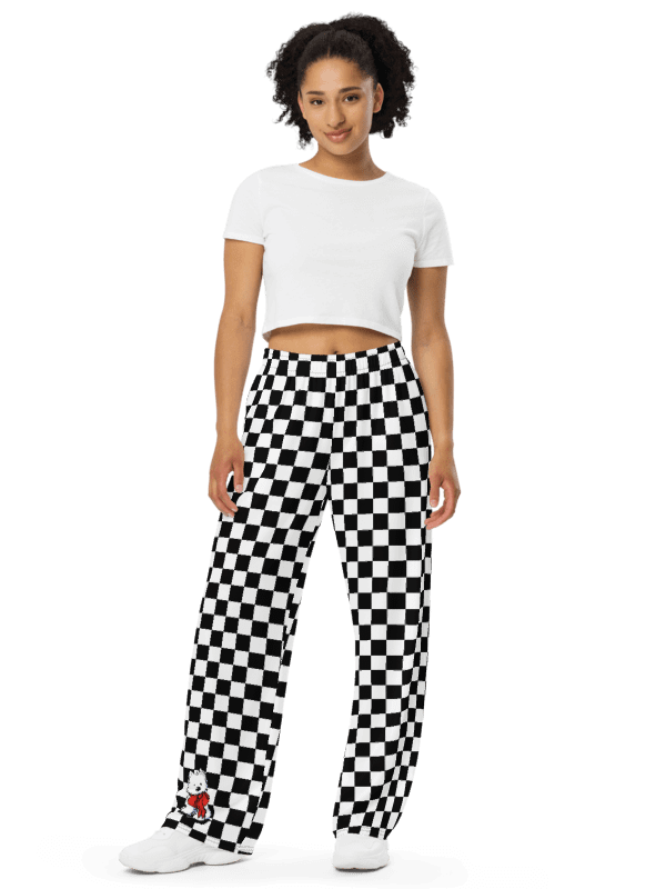 Valentine Westie Checkered Wide Leg Pants product image (1)