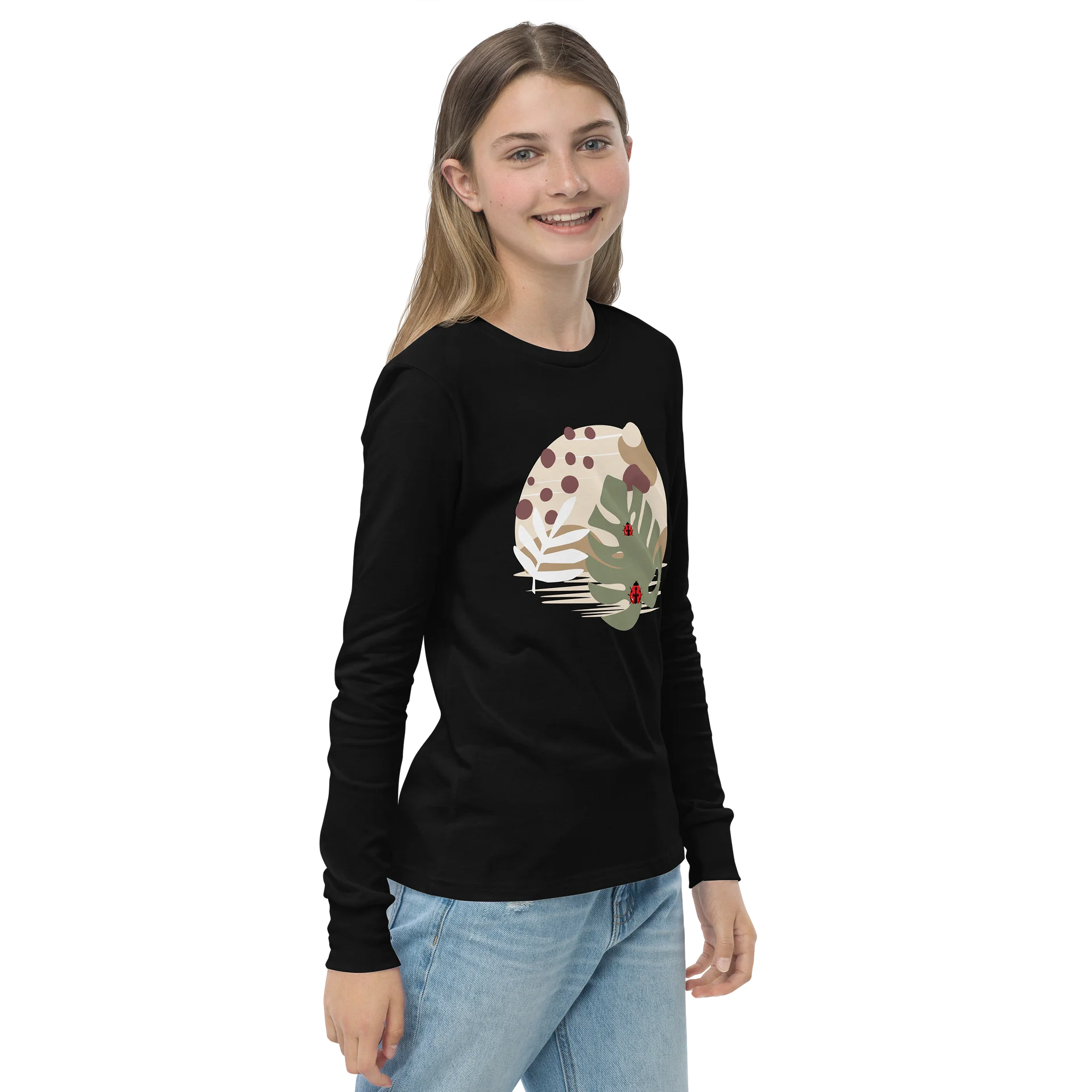 Ladybug Garden Youth Long Sleeve Tee product image (4)