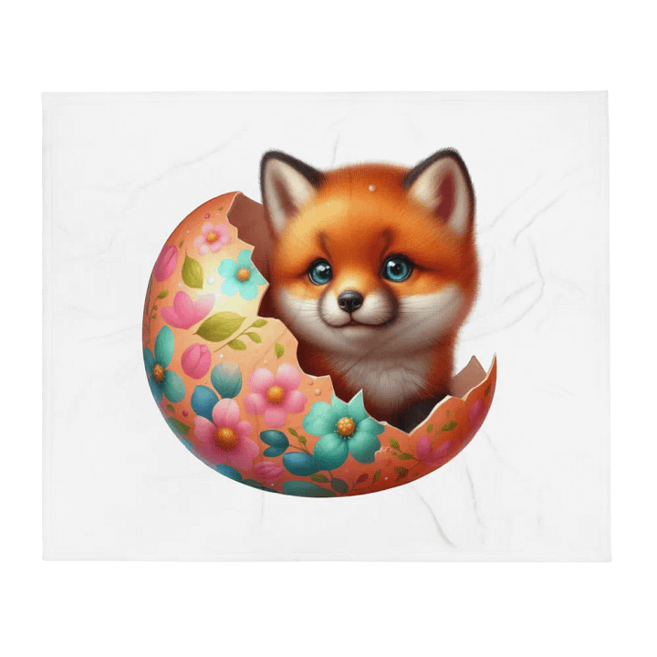 Fox Easter Egg - Throw Blanket product image (1)