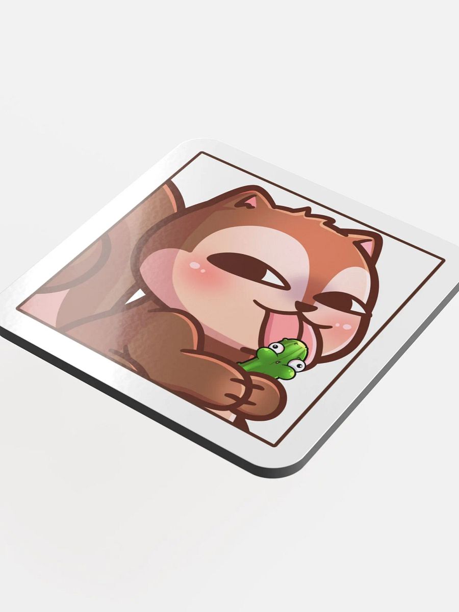 Mischievous Squirrel Glossed Cork Coaster product image (4)