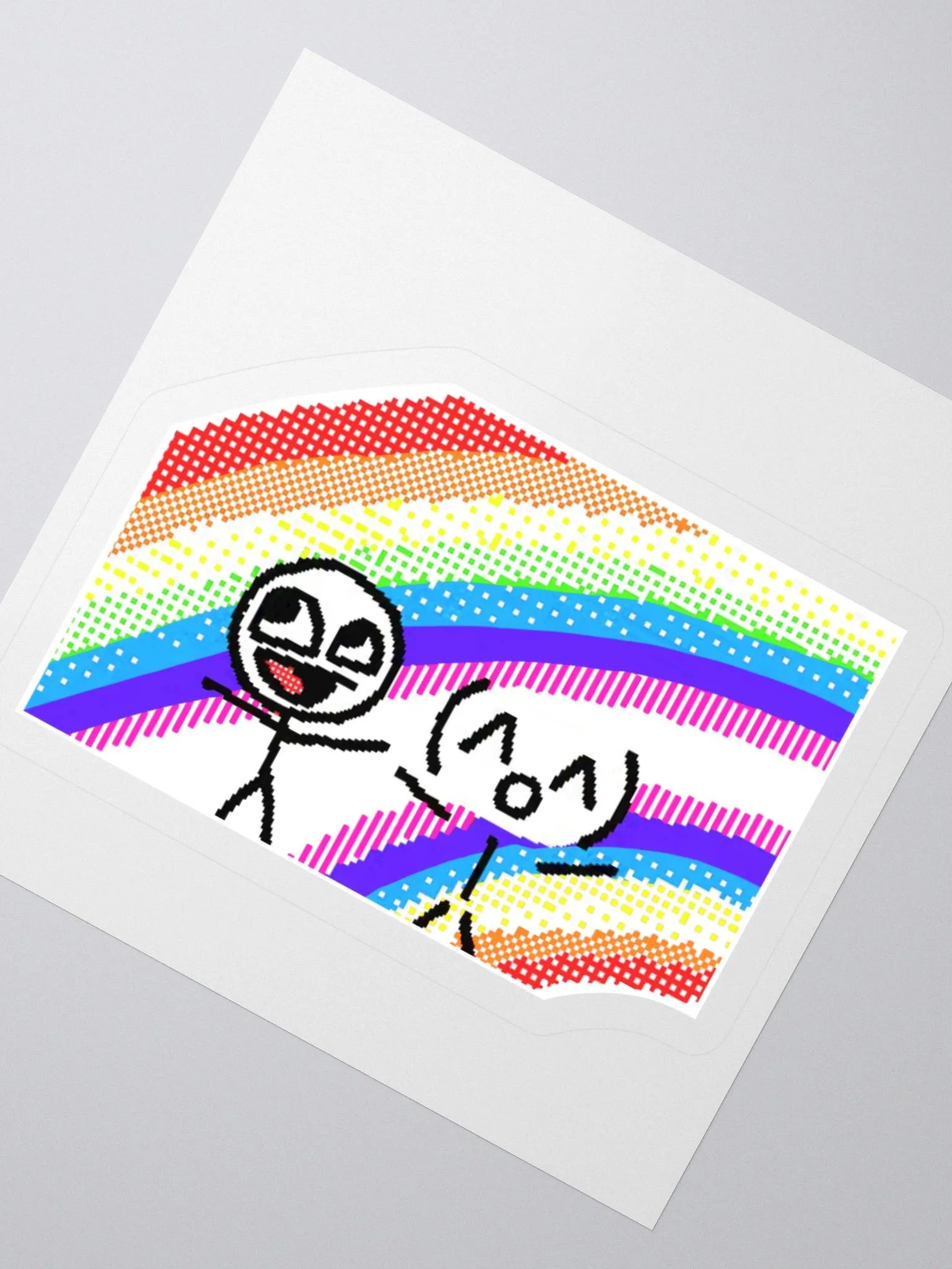 Nom Nom and Derp DOUBLE RAINBOW! (STICKER) product image (8)