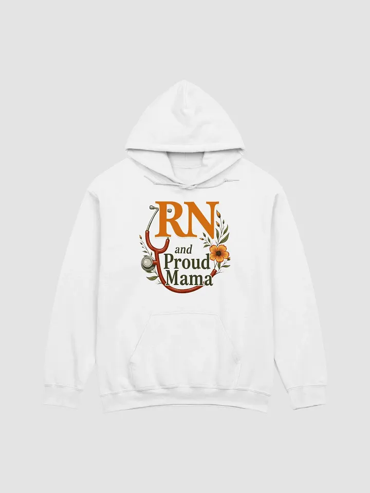 Proud RN and mama, Floral Stethoscope Classic Hoodie product image (3)