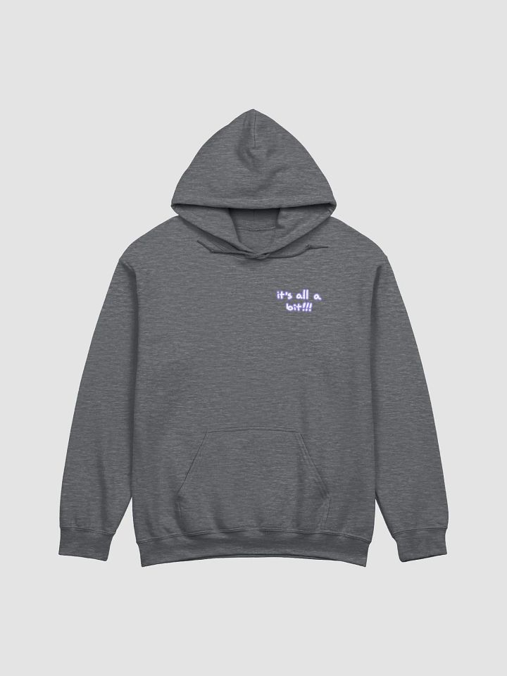 “It’s all a bit!!!” (sm. lined design, #9081ED) classic hoodie product image (26)