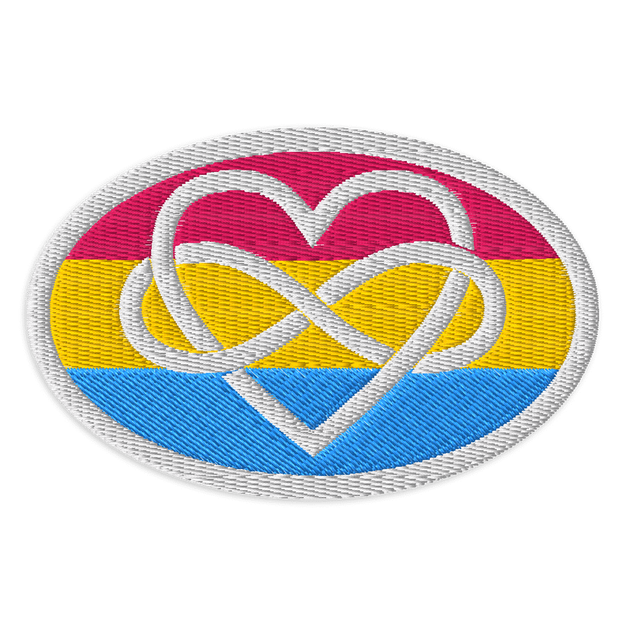Pansexual Poly Infinity Heart Patch - Oval product image (1)