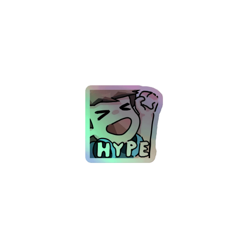 Chaabbz Hype Holographic Emote Sticker