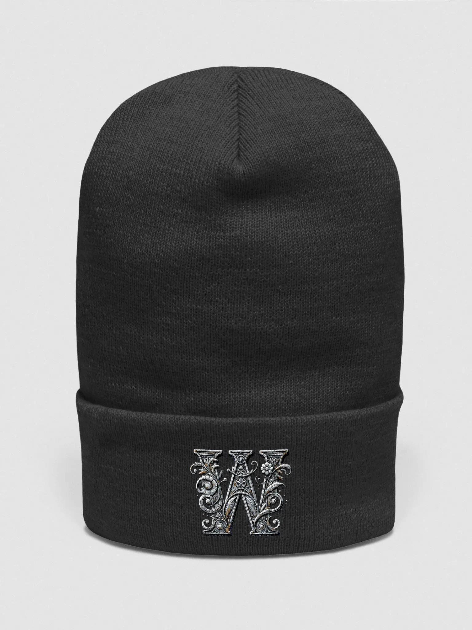 Whimsical Floral Initial Embroidered Beanie product image (7)