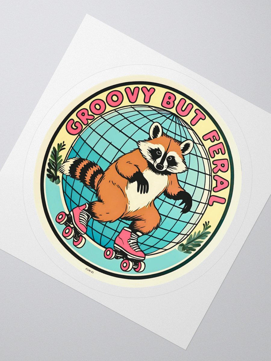 Feral Raccoon Roller Skating Sticker product image (6)