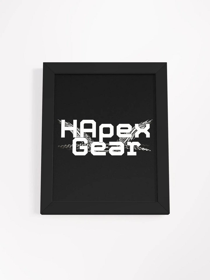 Framed - Black - High-Quality Matte Poster - White HApex Gear White Logo product image (1)