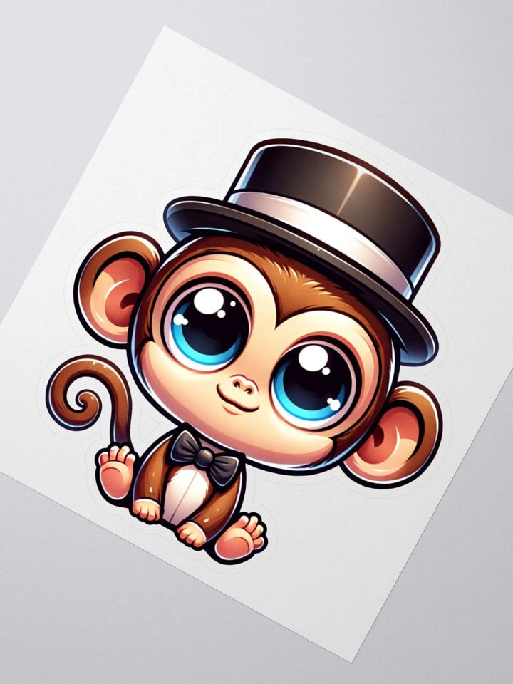 Cute Baby Monkey Vinyl Stickers product image (2)
