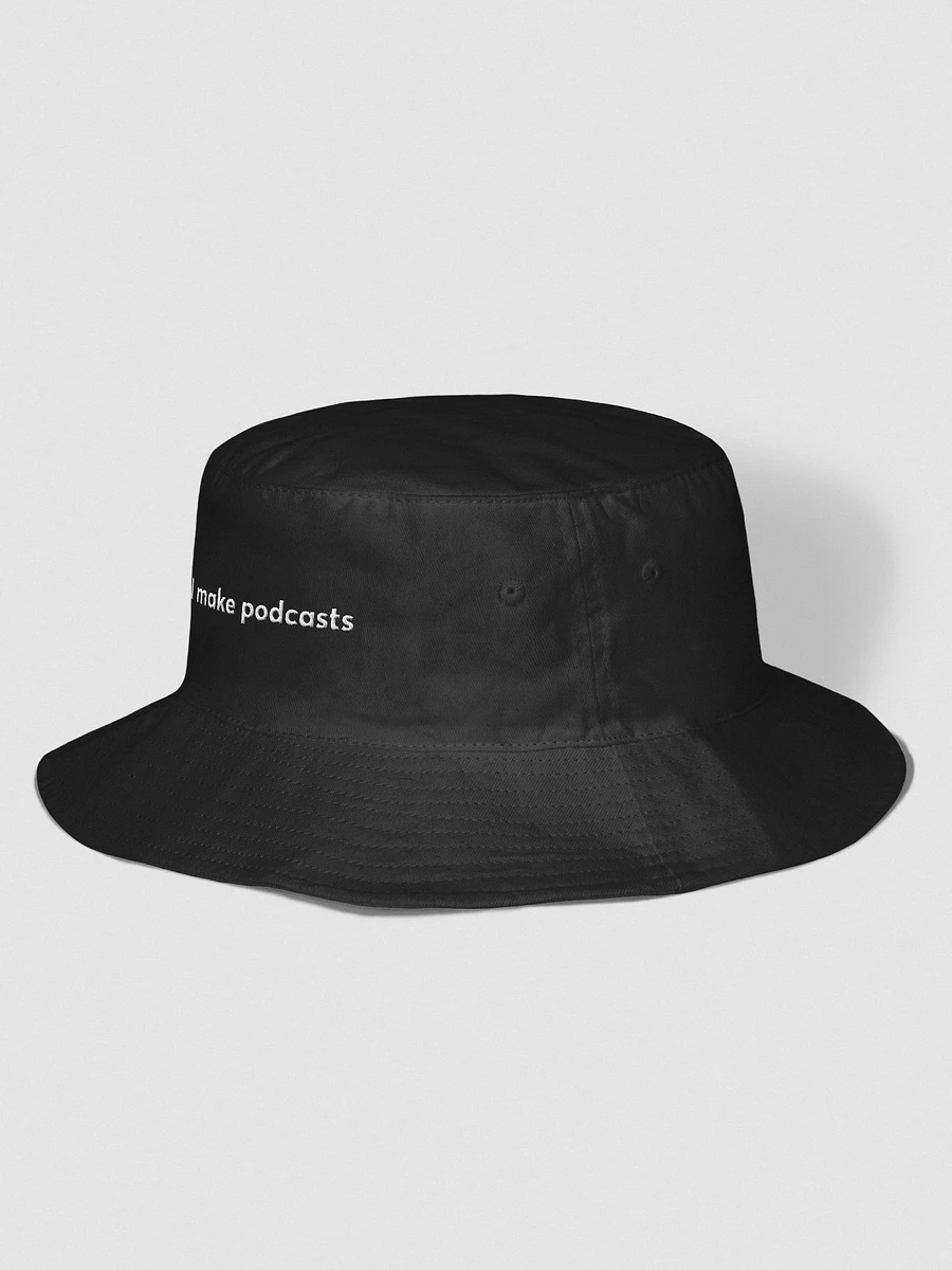 I make podcasts Flexfit Bucket Hat – Black product image (2)