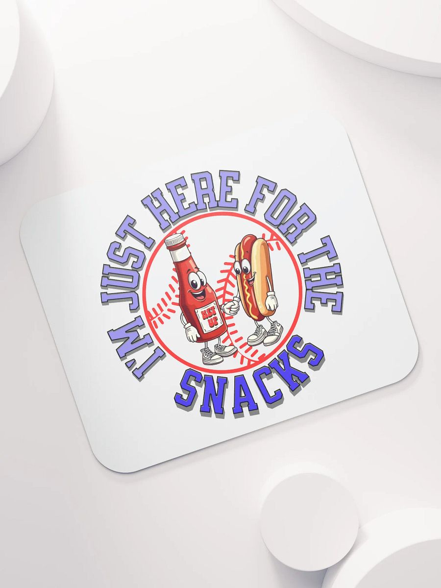 Im Just Here For The Snacks Baseball Time Fun Mouse Pad product image (5)