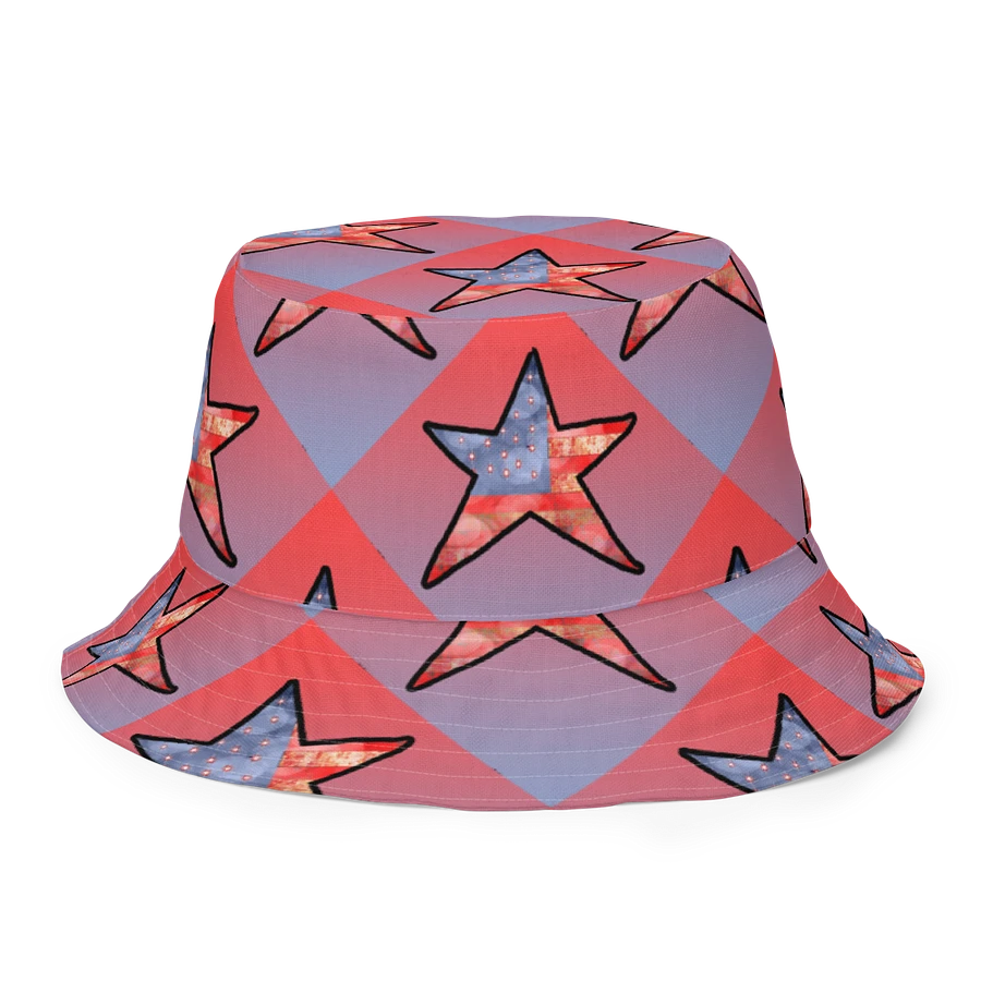 American Flag and Stars Bucket Hat product image (9)