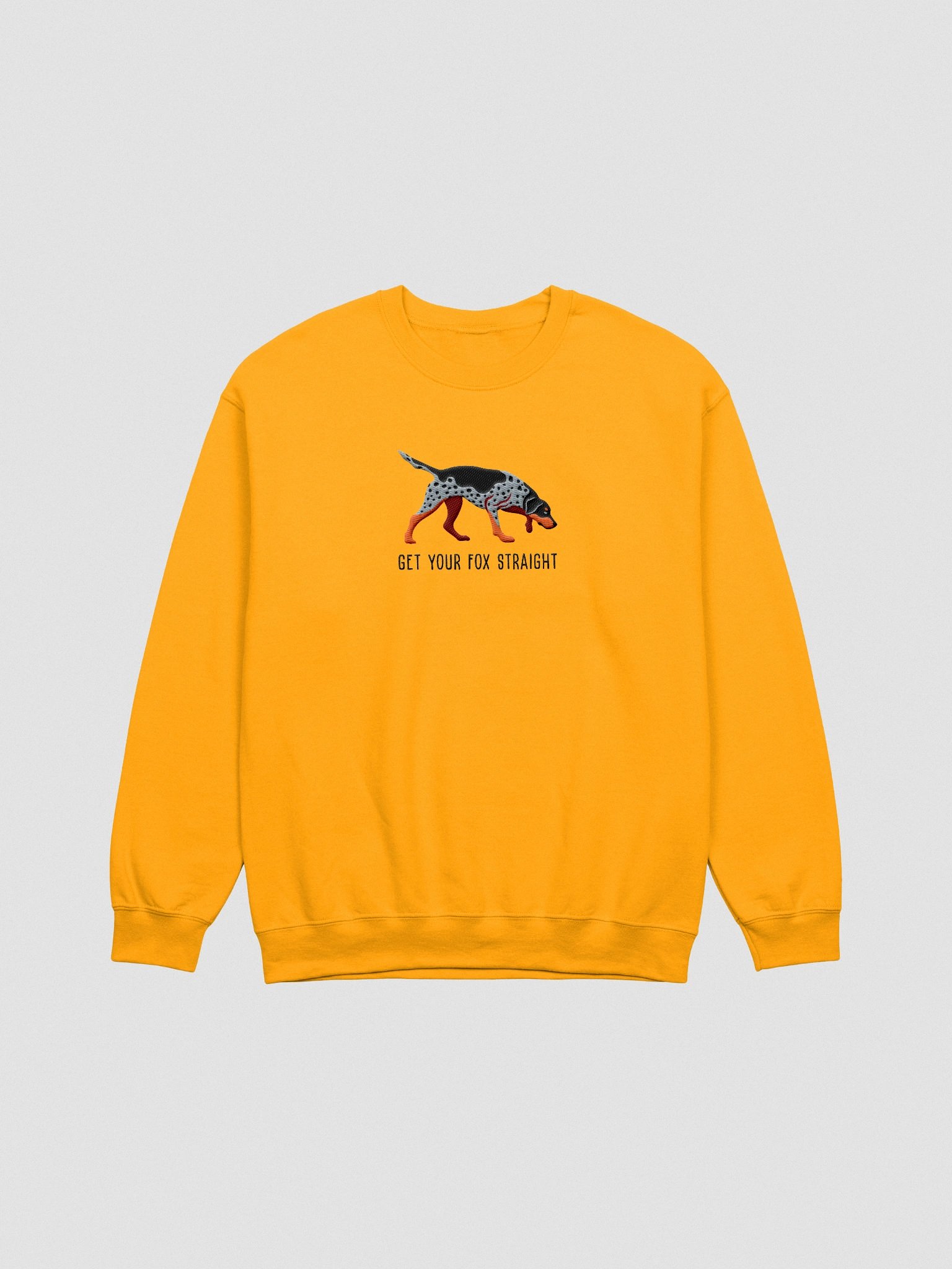 Get Your Fox Straight Sweatshirt (Embroidered) of an American Foxhound(Blue) product image (4)