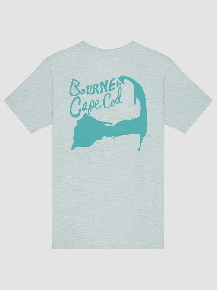 Men's | BOURNE to Cape Cod™ | Supersoft T-Shirt by Bella+Canvas | Deep Turquoise Logo on Light Neutrals product image (21)