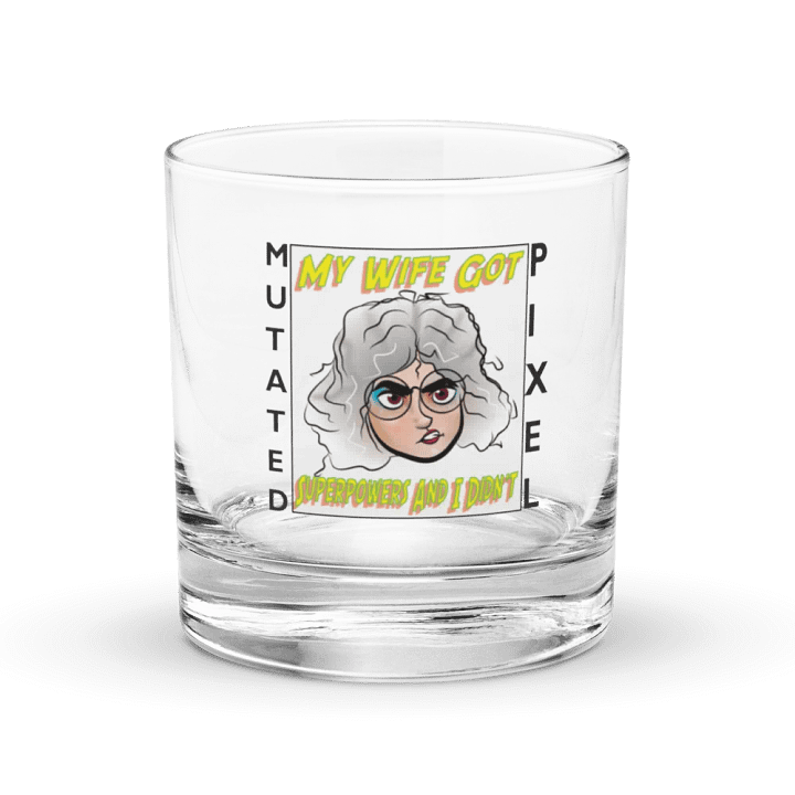 My Wife Got Superpowers Rocks Glass product image (1)