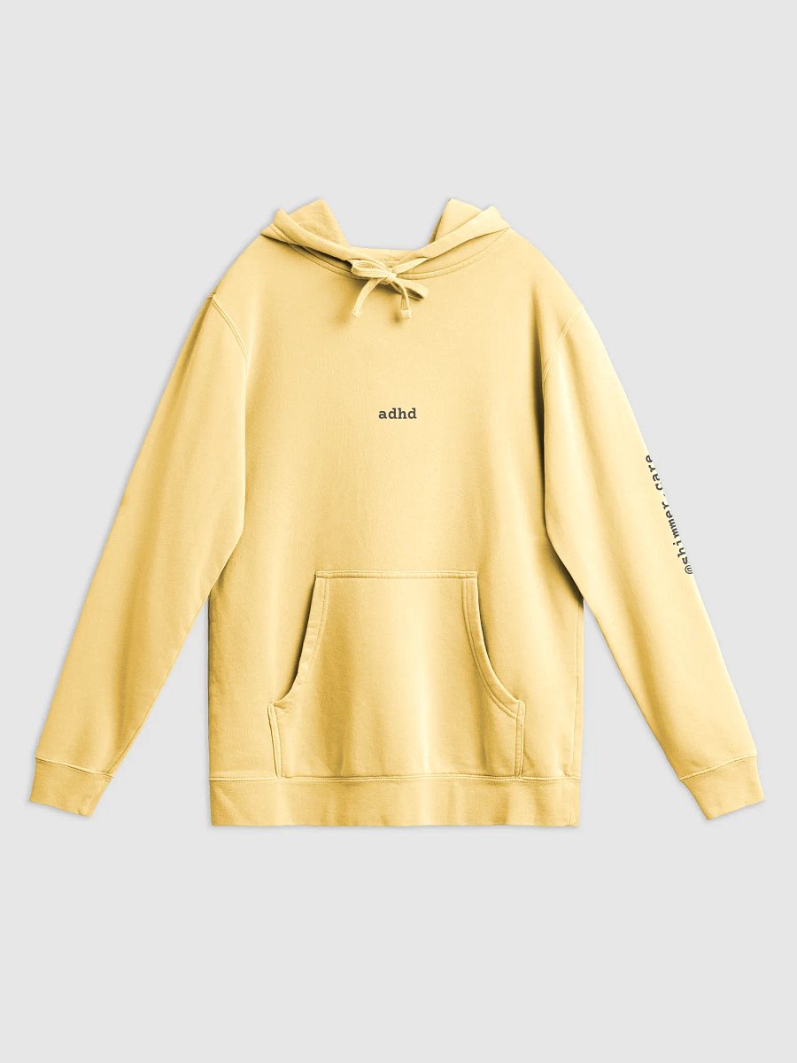ADHD Pigment Dye Yellow Hoodie product image (1)