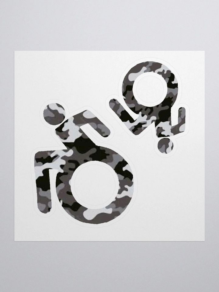 Wheelie, Dark Gray Camo Sticker Sheet product image (1)