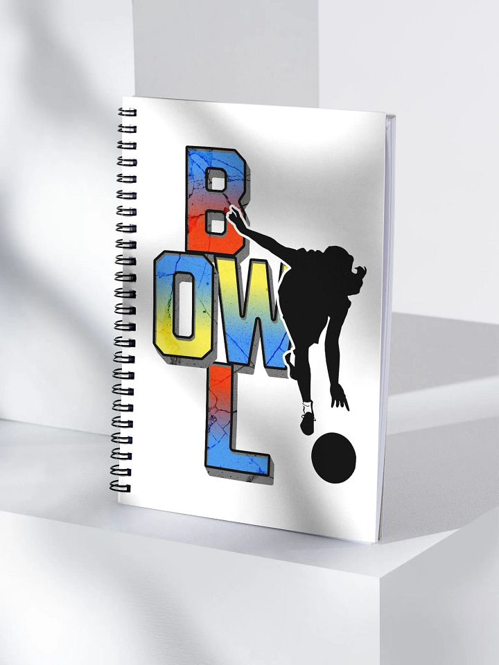 Bowling Woman Strike Action Spiral Notebook product image (1)
