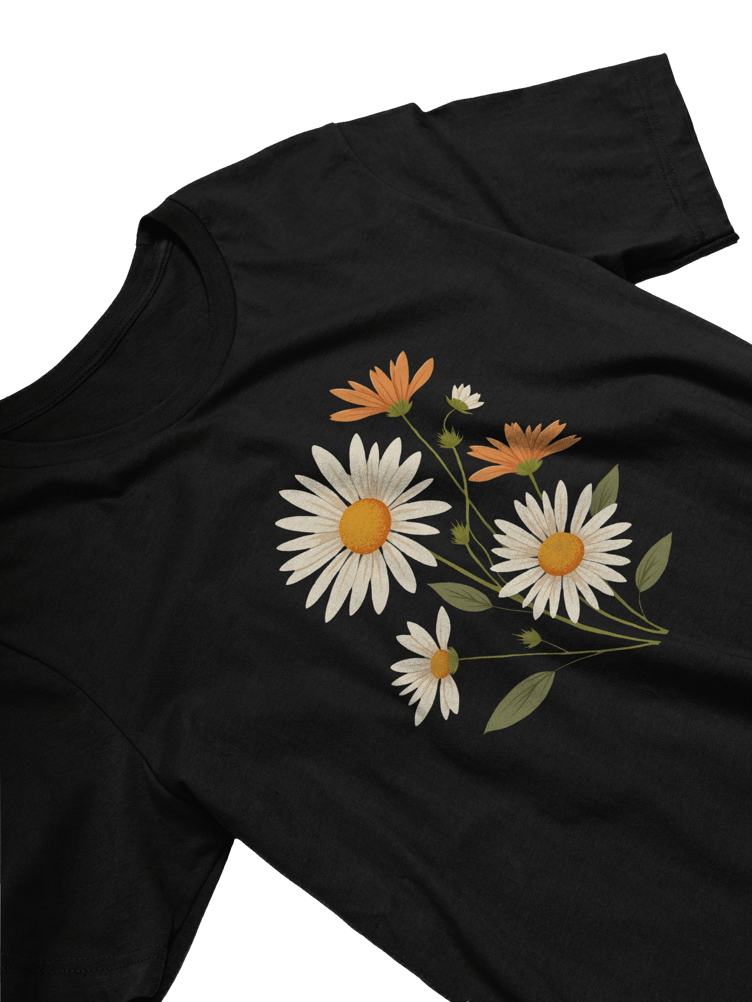 Wildflower Bouquet T-Shirt | Daisy Floral Design Tee | Botanical Nature Lover Shirt | Spring Flower Art product image (2)