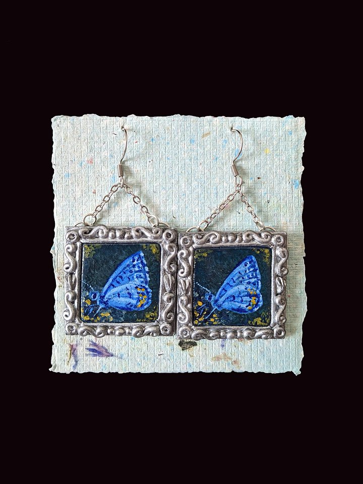 Blue Butterfly Dangle Earrings product image (1)