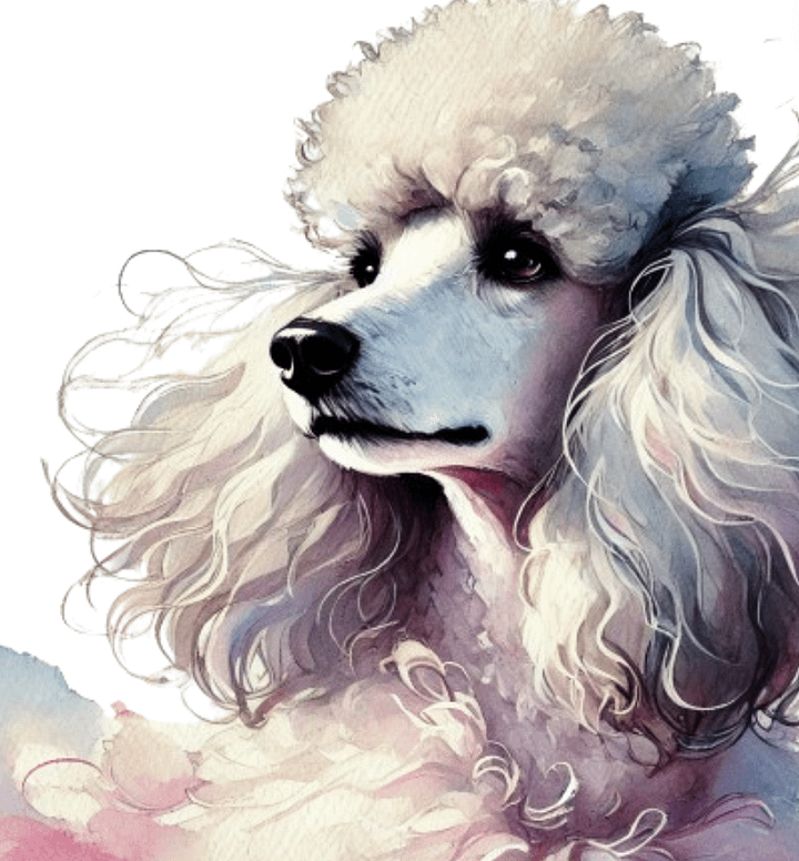 Elegant Poodle in Soft Watercolors product image (1)