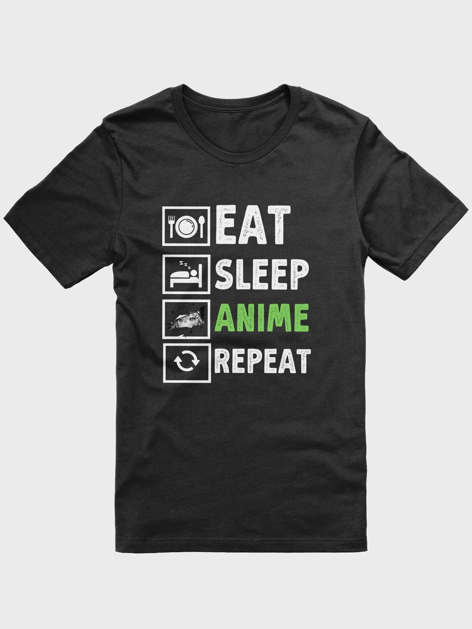Eat Sleep Anime Repeat Kawaii Manga T-Shirt product image (1)