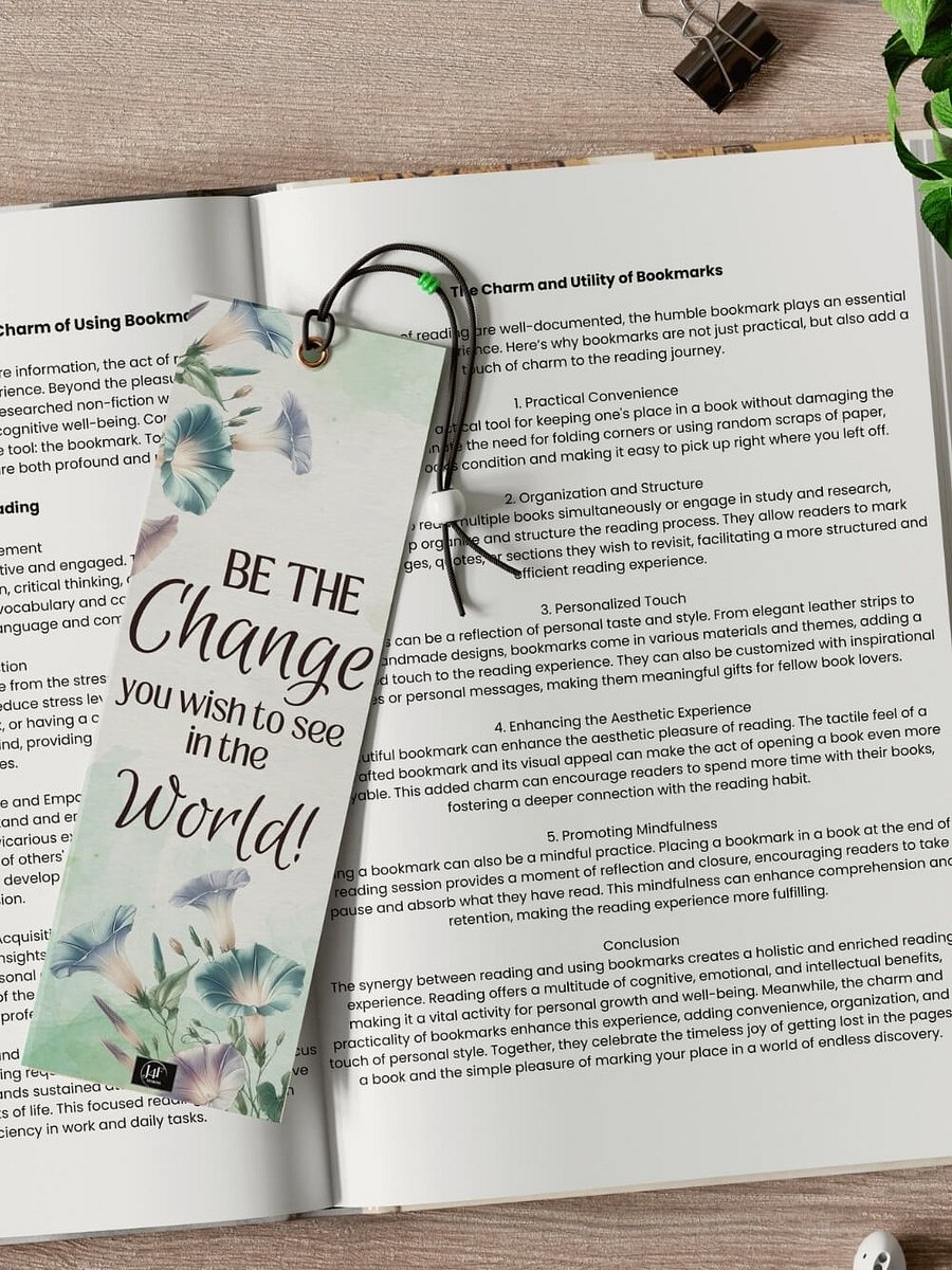 FREE Morning Glory Bookmark Printable, Inspirational Sayings With September's Birth Month Flower product image (3)