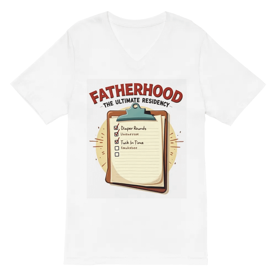 Fatherhood Residency Checklist V-Neck Tee product image (2)